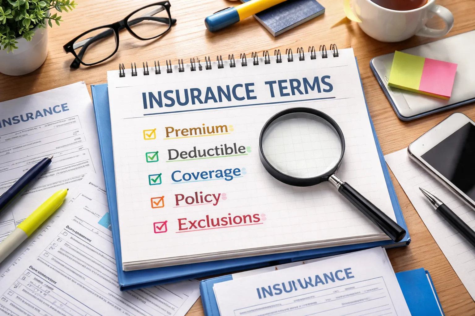 מילון מושגים בביטוח - הסבר פשוט למונחי ביטוח עם פוליסה ומסמכים